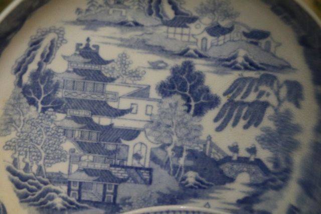 Early Blue + White CupSaucer English C1800 