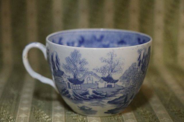 Early Blue + White CupSaucer English C1800 