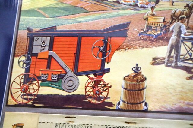 Farming Poster 1930 Wintenberger Pictorial Calendar Poster 