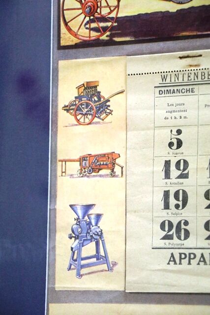 Farming Poster 1930 Wintenberger Pictorial Calendar Poster 