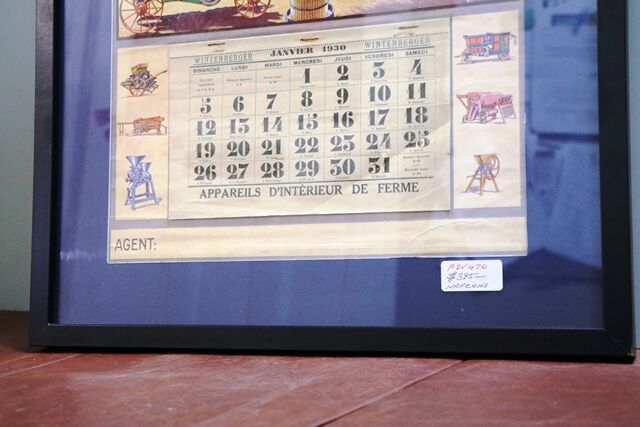 Farming Poster 1930 Wintenberger Pictorial Calendar Poster 