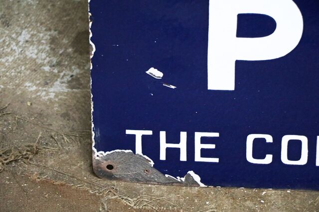 Genuine COR Petroleum Products Enamel Adv Sign  