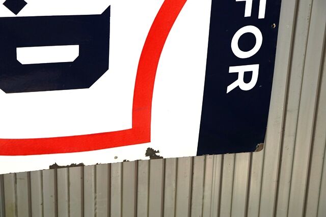 Genuine COR Petroleum Products Enamel Adv Sign  