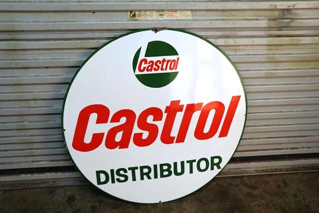 Genuine Castrol L Distributor Circular Enamel Sign  