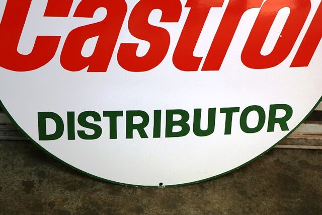 Genuine Castrol L Distributor Circular Enamel Sign  