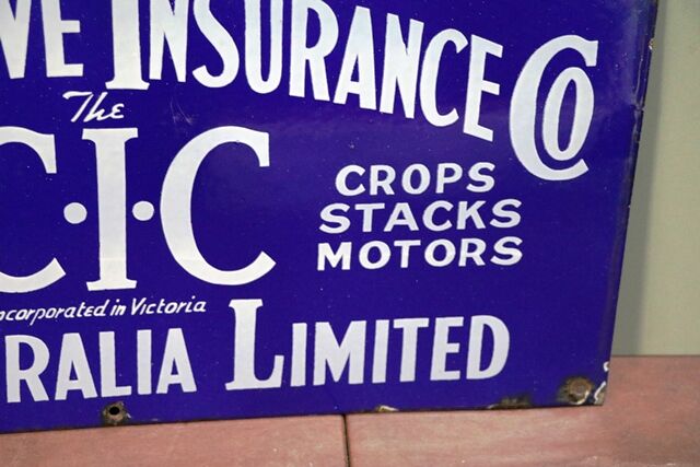 Genuine CoOperative Insurance Co of Australia Enamel Sign 