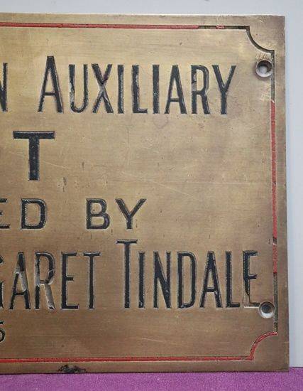 Genuine House Name Plate andquotTHE HAWTHORN AUXILIARY COTandquot 