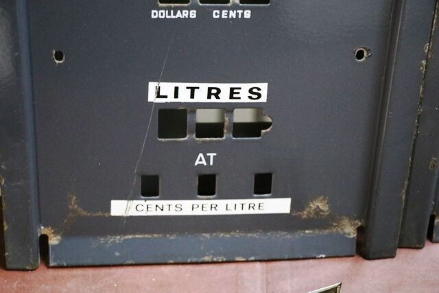 Genuine Pair of Gilbarco CMCMD Grey Enamel Face Plates 