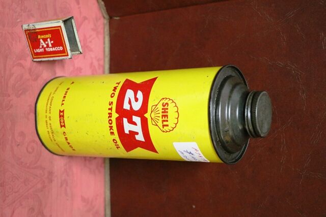 Genuine Shell 2T X100 Motor Oil 1qrt Tin