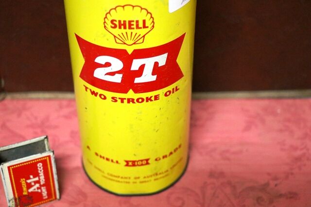 Genuine Shell 2T X100 Motor Oil 1qrt Tin