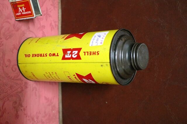 Genuine Shell 2T X100 Motor Oil 1qrt Tin