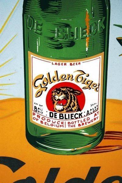 Golden Tiger Beer Pictorial Enamel Sign Arriving Nov