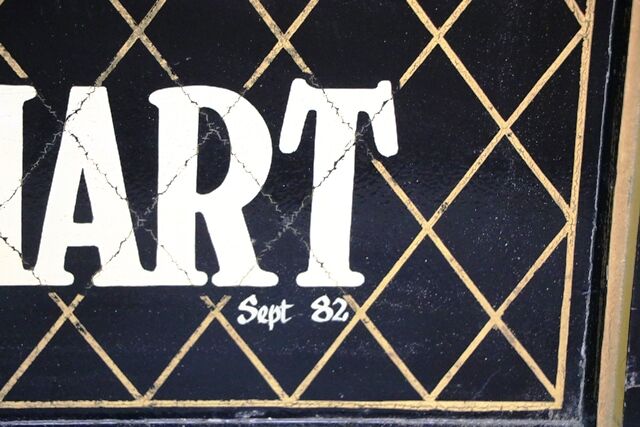 Hand Painted White Hart Double Sided Pub Sign 