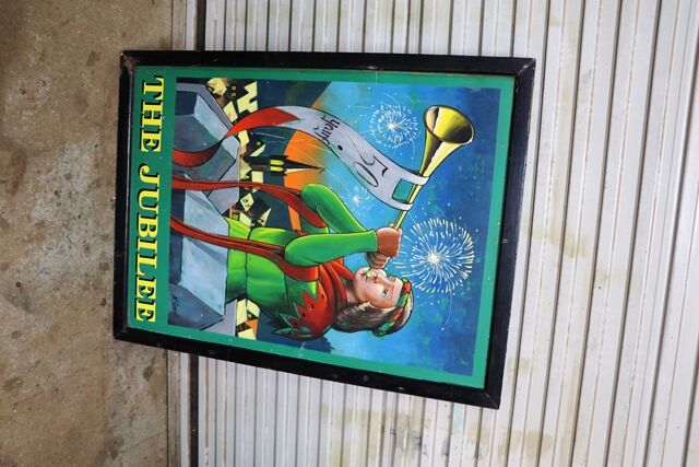 Hand Painted  The Jubilee Pub Sign by Nigel Searle 