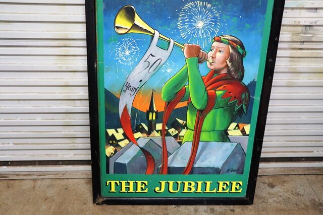 Hand Painted  The Jubilee Pub Sign by Nigel Searle 