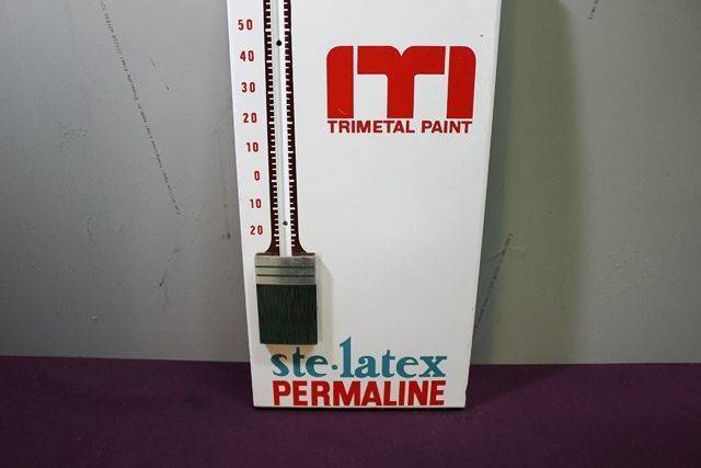 I T I  Paint Brush Pictorial Thermometer Enamel Sign 