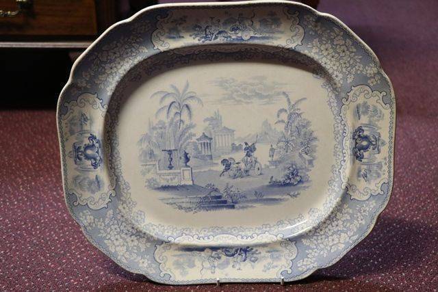 J+MPBell + Co Glasgow Pottery Dobbies Loan Meat Plate