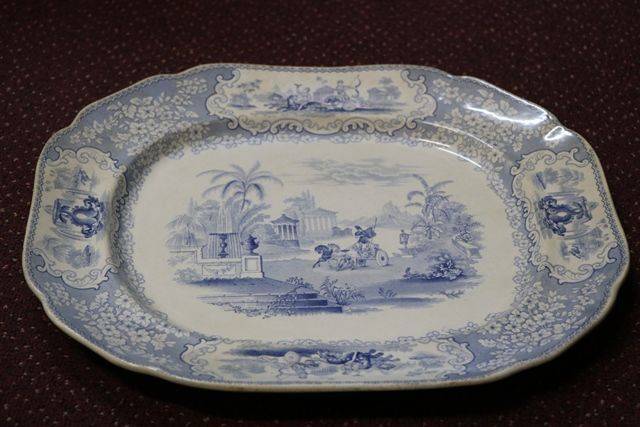 J+MPBell + Co Glasgow Pottery Dobbies Loan Meat Plate