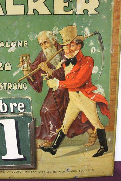 Johnnie Walker Pub Tin Advertising Calendar | XXXX Antiques