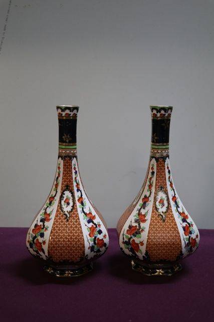 Keeling + Co Losol Ware Yeddo  Pair Vases C1930