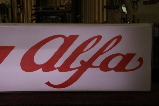 Large 2 Piece Alfa Romeo Dealer Showroom Light Box