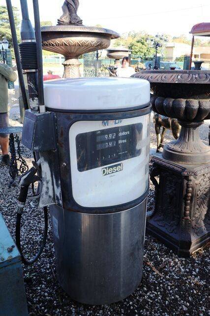 Late 1960and39s Gilbarco Round T1 Mobil Double Petrol Pump 