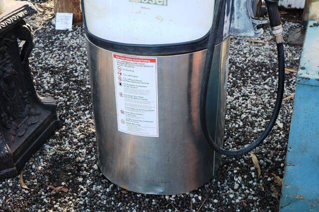 Late 1960and39s Gilbarco Round T1 Mobil Double Petrol Pump 