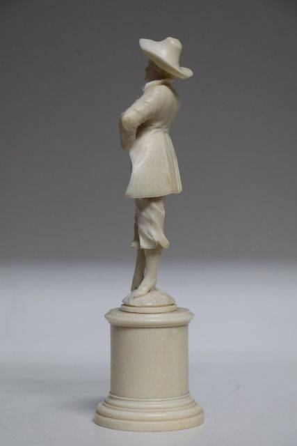 Late 19th Century French Carved Ivory Figure Of a Young man 