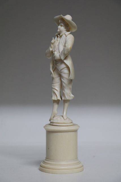 Late 19th Century French Carved Ivory Figure Of a Young man 