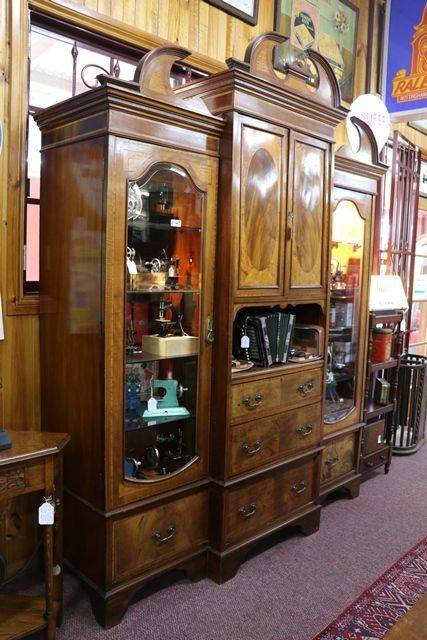Late 19th Century Mahogany + Satinwood RobeCabinet inlaid