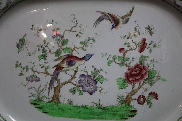 Late Victorian Copeland Spode Meat Platter andquotChelsea Birdandquot 