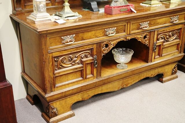 Late Victorian Pollard Oak Mirror Back Sideboard