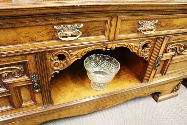 Late Victorian Pollard Oak Mirror Back Sideboard