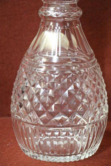 Late  Victorian Cut Glass Decanter C1890  1900 