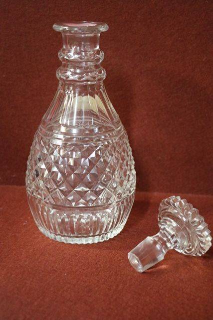 Late  Victorian Cut Glass Decanter C1890  1900 