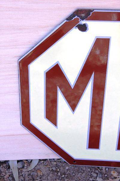 MG Logo Octagonal Enamel Sign