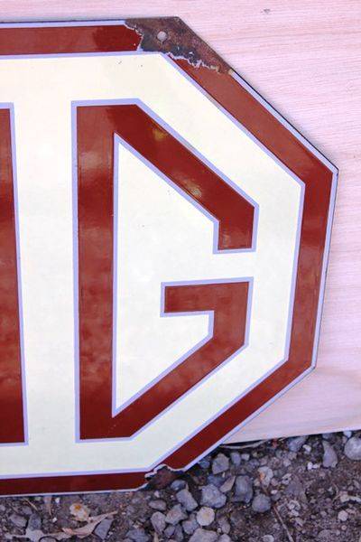 MG Logo Octagonal Enamel Sign