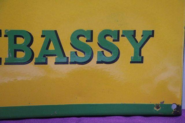 Official Pump British Army British Embassy Enamel Sign 