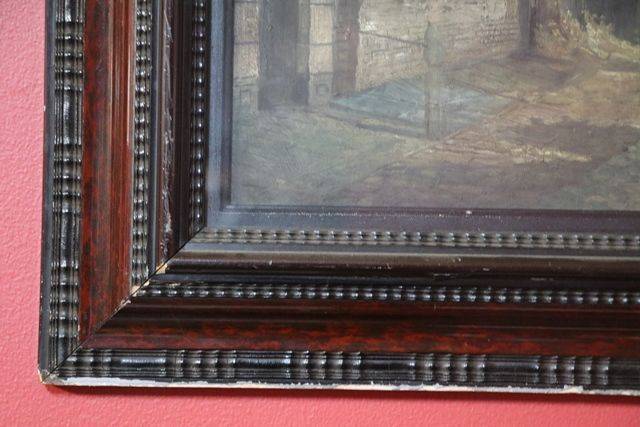 Original 19th Century Dutch Oil Painting In Moulded Frame  