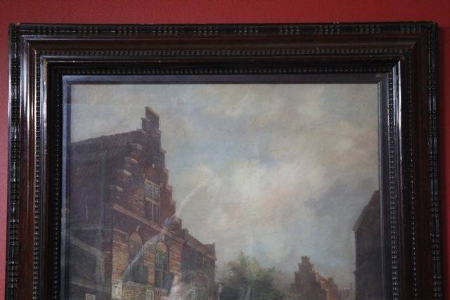 Original 19th Century Dutch Oil Painting In Moulded Frame  