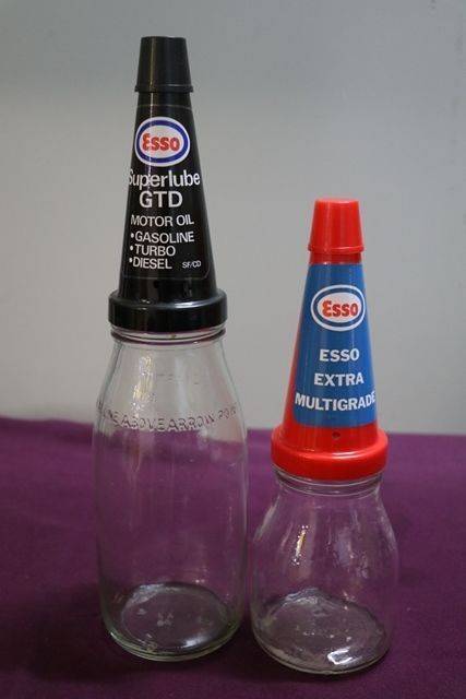 Original Enamel Sign Esso Extra Motor Oil 8 Bottle Oil Rack