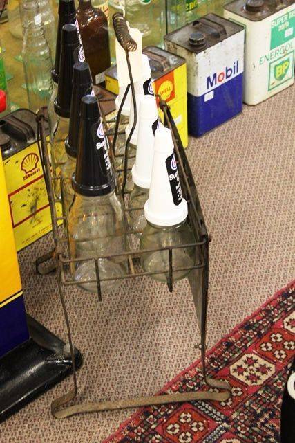 Original Esso Extra Motor Oil 10 Bottle Oil Rack