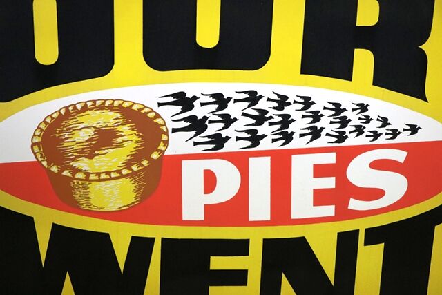Original Four and Twenty Pies Enamel Advertising Sign 