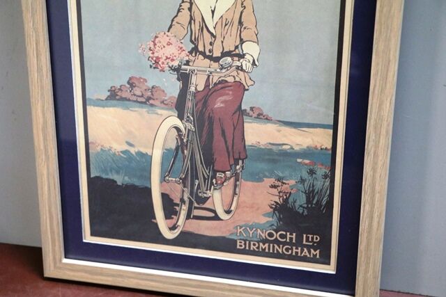 Original Vintage KYNOCH Cycles Framed Advertising Print