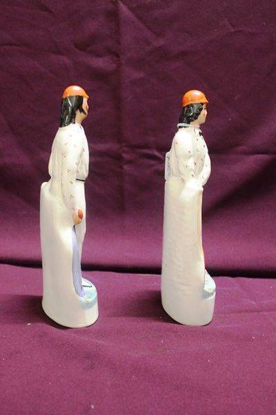 Pair Of 20th Century Staffordshire Joseph Guy Cricket Figures