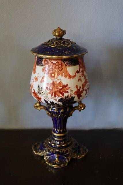 Pair Of Crown Derby Covered Vase Made In 1899 