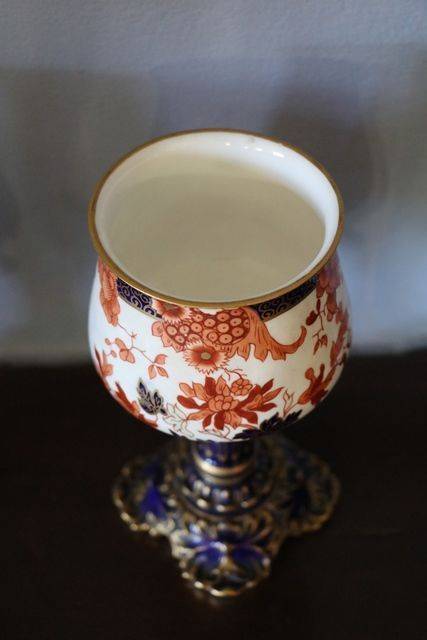 Pair Of Crown Derby Covered Vase Made In 1899 