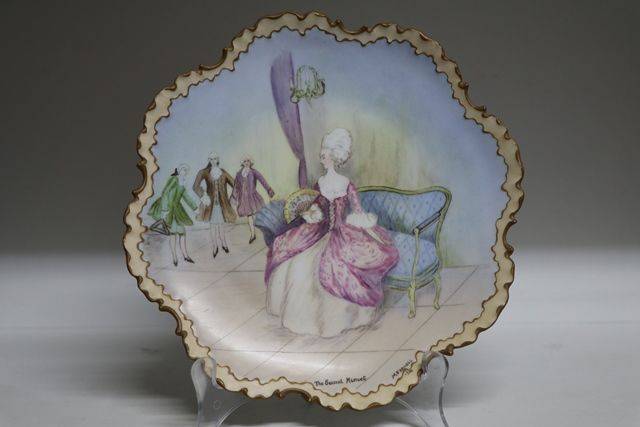 Produced Luxury Porcelain   The Second Minuet Signed M Francis Dated 1932 