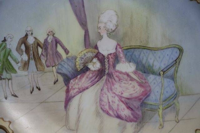 Produced Luxury Porcelain   The Second Minuet Signed M Francis Dated 1932 