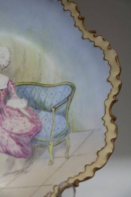 Produced Luxury Porcelain   The Second Minuet Signed M Francis Dated 1932 